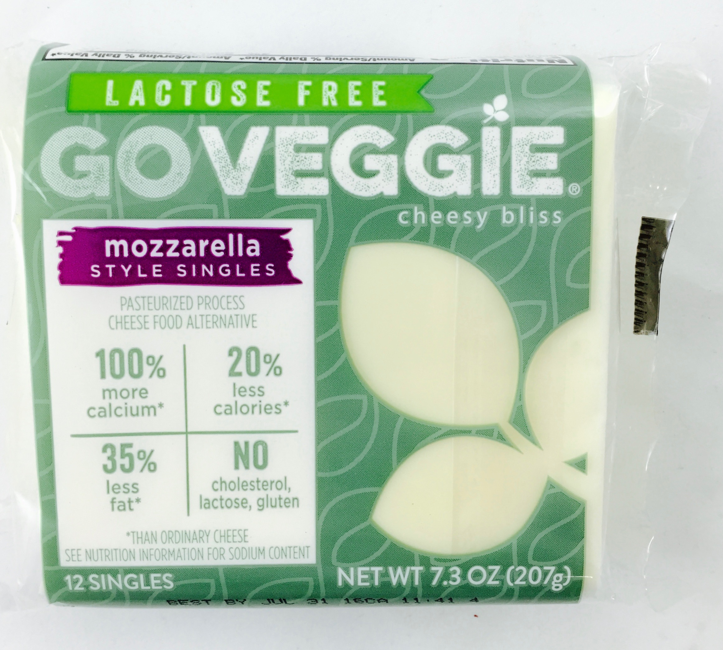 Go Veggie! Mozzarella Flavor Slices, 12 ct La Comprita